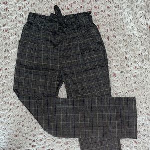 Harmony & Havoc size 3 gray plaid straight leg dress pants